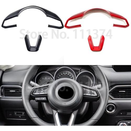 Chrome Steering Wheel Covers Trim For Mazda 2 3 6 CX-3 CX-5 CX5 CX-4 CX8 CX-9 Axela ATENZA 2017 2018 2019 2021 Accessories