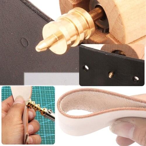 Leather Craft Tool Burnisher Slicker Brass Burnishing Head DIY Edge Sealing Hot Process Polishing Tips for Soldering Iron