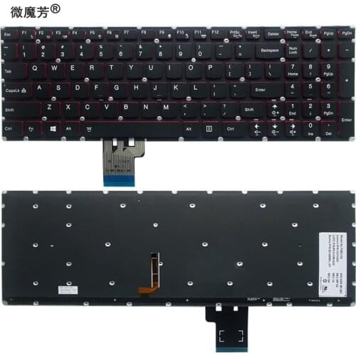 US Keyboard for Lenovo Y50 Y50-70 Y70-70 U530 U530P U530P-IFI Backlit