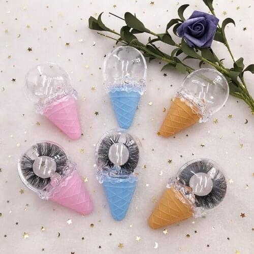 Custom Lash Box Ice Cream Eyelash Box for 3D 5D 25mm Mink Eyelashes