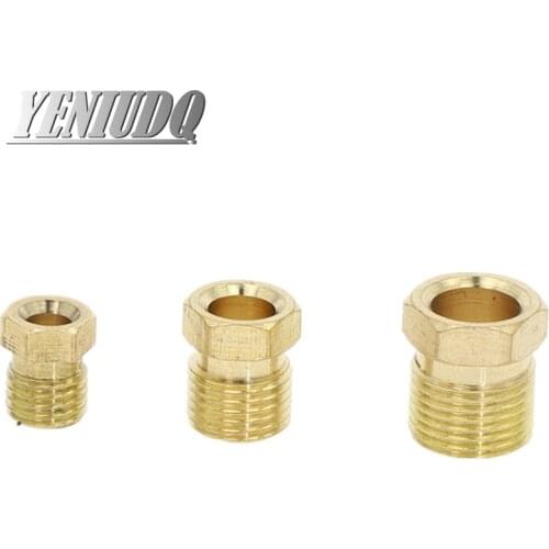 Brass Pipe connector M8x1 M10X1 Fixed joint Lubricating oil pump tubing connector CNC machine tool Fittings