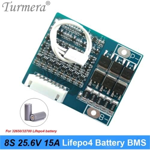 Turmera 8S 15A 25.6V 28.8V 32650 32700 LiFePO4 BMS lithium iron Battery Protected Board Moudle to Screwdriver and E-bike Battery