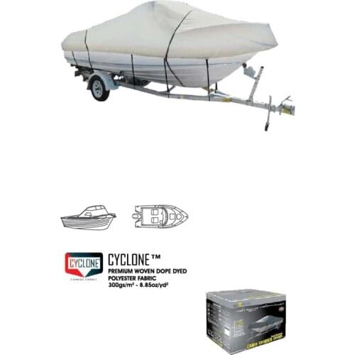 Marine Boat Yacht Southocean Grey Cabin Cruiser Cover Cyclone Woven Polyester Fabric 300g/m2-9 oz/yd2