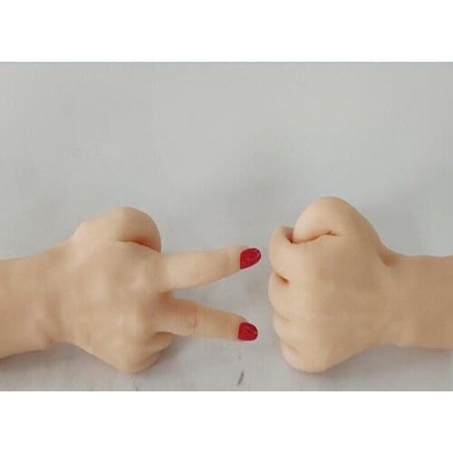 Real 1Pair 24*7*13cm Platinum Silica Gel Arm Model Manicure Jewelry Display Artificial Props Hand Mannequin Medical ScienceD114