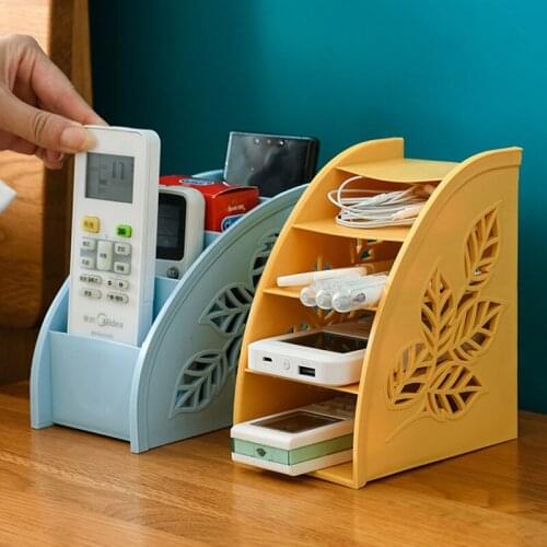 Hollow Remote Storage Box Desktop Accessories Home Office Storage Stationery Organizer Pen Holders Storage Containers