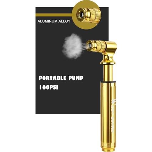 Portable Mini Pump Bike Ball Pump Inflator Fit for Presta & Schrader Valves