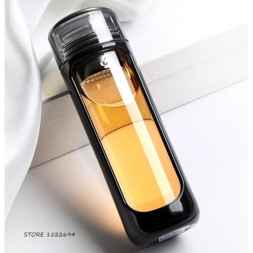 Pro Design 350ml Water Bottle Infuser Water Glass Bottle Tea Bottle with Fruit Infuser Coffee and Tea Tumbler with Tea Filter