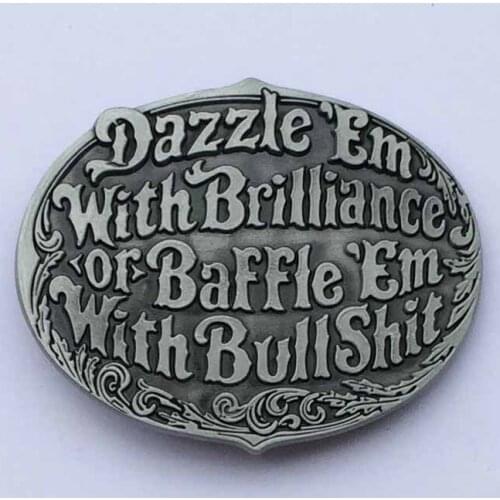 Western English Letter Belt Buckle SW-BY633 suitable for 4cm wideth snap on belt with continous stock