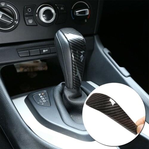 1Pc Shift Knob trim ABS Car Carbon Fiber Style Inner Interior Practical Useful
