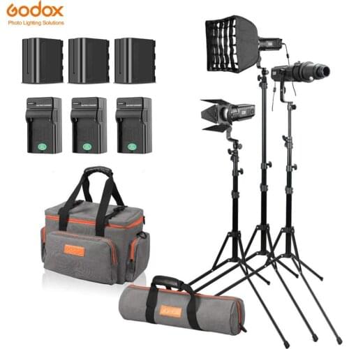 Godox S30-D 90W Focusing LED Spotlight with Accessories Kit 5600 Color Temperature,CRI 96+,Continuous LED Light for Video Light
