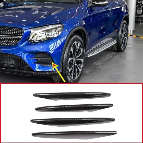 Carbon Fiber Style Air intake grille Strips Trim For Mercedes Benz GLC Class X253 2017 2018 Car Accessories 4Pcs/set