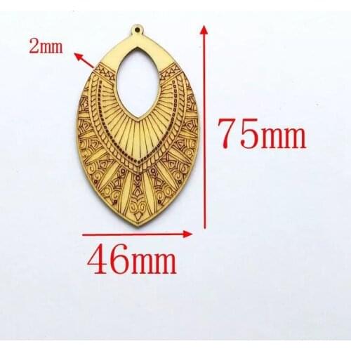 Women Accessories Fashionable Wooden Round Circle Drop Earrings