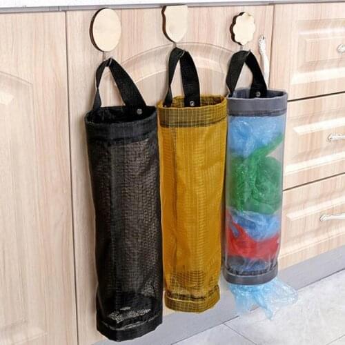 1pcs Grocery bags holder wall mount storage dispenser plastic kitchen organizer