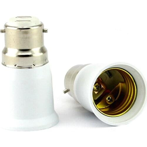 10pcs/lot B22-E27 Lamp Holder Converter Bayonet Socket, Lamp Holder Adapter Light Bulb Plug Extender