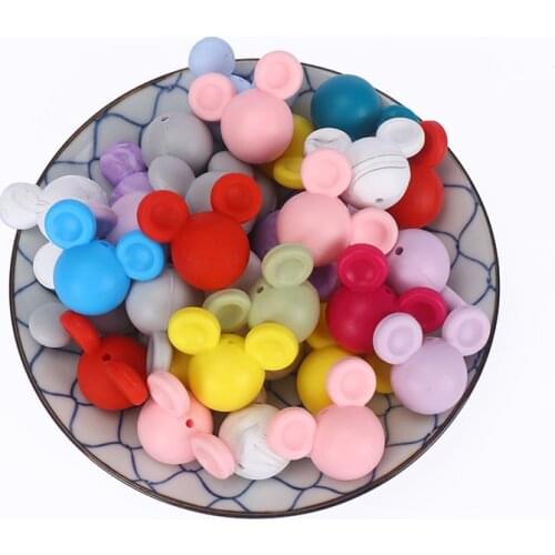 10Pcs/Lot New 20 Colors Baby Teething Beads Food Grade Cartoon Shape Silicone Beads For Pacifier Chain Teether Chwe Toy Accesory