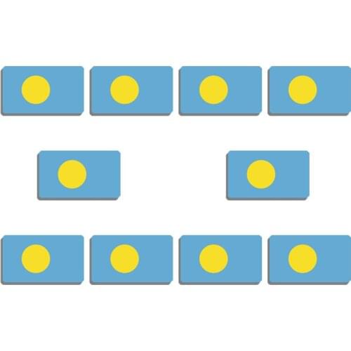 10Pcs Palau Pride Flag Pin Flag Brooch Vintage Patriotic Jewelry Badge Clothes Backpacks Accessories