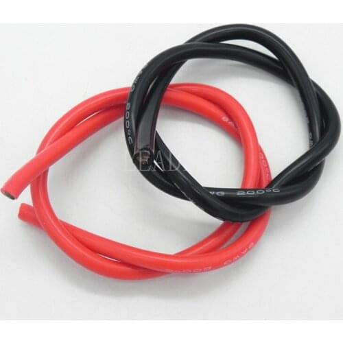 100 Meters/Roll Silica Gel Wire 10/12AWG Flexible Silicone Cable Soft High Temperature Tinned Copper Heatproof Silicone