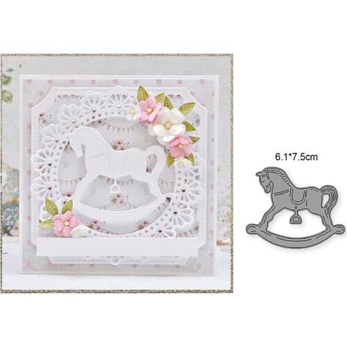 2021 New Metal Cutting Dies Cut Mold Trojan Horse Decoration Scrapbooking die Paper Craft Knife Mould Blade Punch Stencils dies