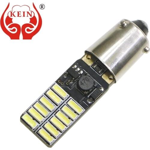 KEIN 4PCS t4w led ba9s led bax9s H6W bay9s h21w 4014 24smd auto fog Interior Lights Tail Rear Parking siganl Bulbs lamp 12V t11