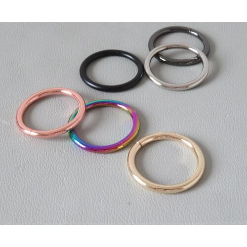 50Pcs/Pack Heavy Metal Hardware O Ring Buckle For Bag Dog Pet Harness Leash Accessories Belt Loop Garment Sewing Clasp Rainbow