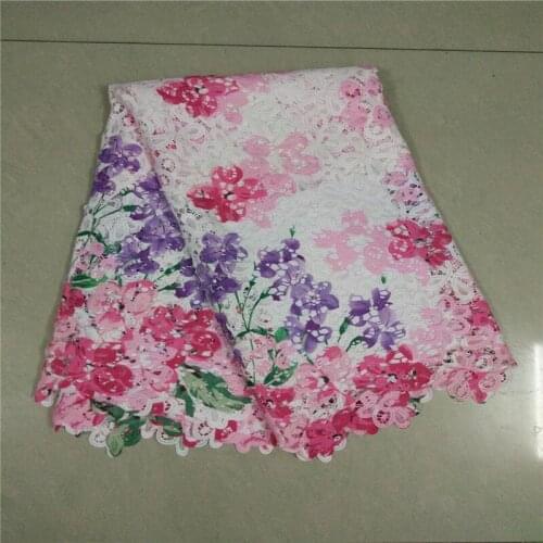 African lace fabric 2018 high quality lace guipure African Guipure Lace Fabric Embroidered Lace Fabric For wedding dress KC5-38