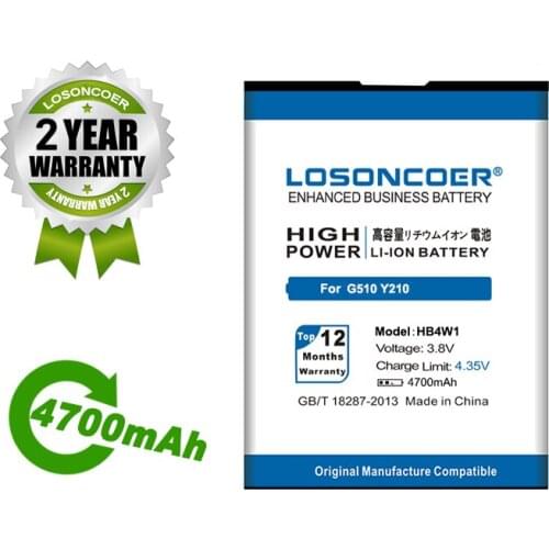 LOSONCOER Battery 4700mAh HB4W1 Battery For Huawei G510 T8951 U8951d Y210c HB4W1H C8951 C8813 C8813D Y210 Y210C G520