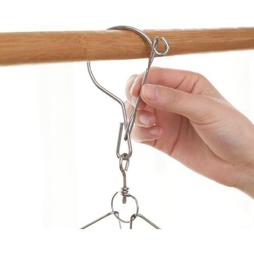 Household multi-functional childrens baby clothes hanger with multiple clips to dry underwear and socks rack