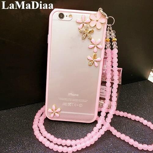 Phone Case Glitter Bling Diamond For iphone 11 Pro MAX X XR XS MAX 6 6S Plus 7 8 PLUS Phone Clear Crystal Cover Flower Decora