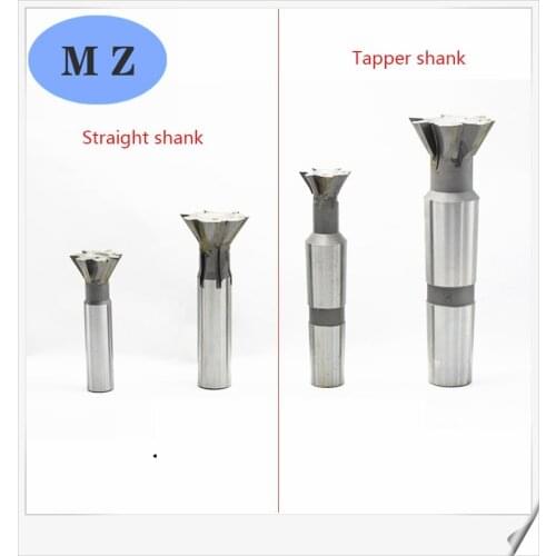 45/55/60degree 16mm-30mm straight shank dovetail cutter slot milling cutter solid endmill for CNC machine
