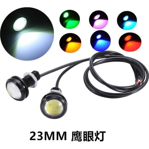 Car led eagle eye light 23MM 4014 12 light super bright lens waterproof retrofit daytime running light reversing light