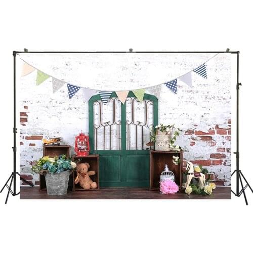 HUAYI Photo Background Newborns Birthday Photography Backdrops Interiors Doors Custom Studio Photobooth Backdrop XT-7632