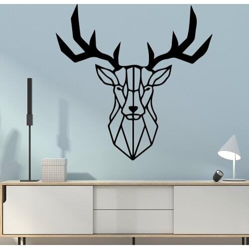 Artistic Wapiti Wall Sticker Removable Self Adhesive Watercolo For Boys Bedroom Decals Removable Mural