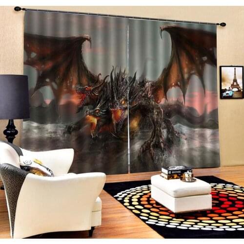 Personality curtains europe curtains 3D Curtain Luxury Blackout Window Curtain Living Room
