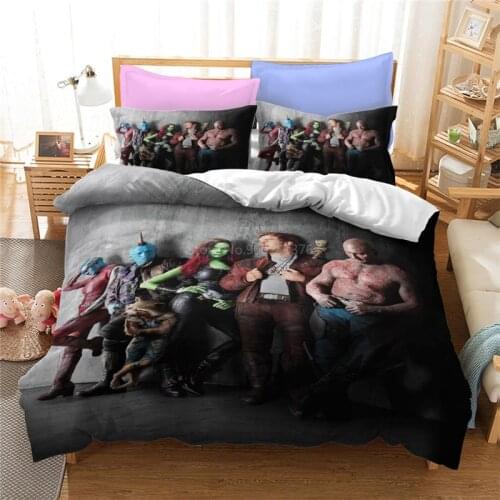 Guardians of The Galaxy Duvet Cover Set Twin Full Queen King Size Bedding Set 2/3Pcs Comforter Cover Pillowcase Bedclothes Gift