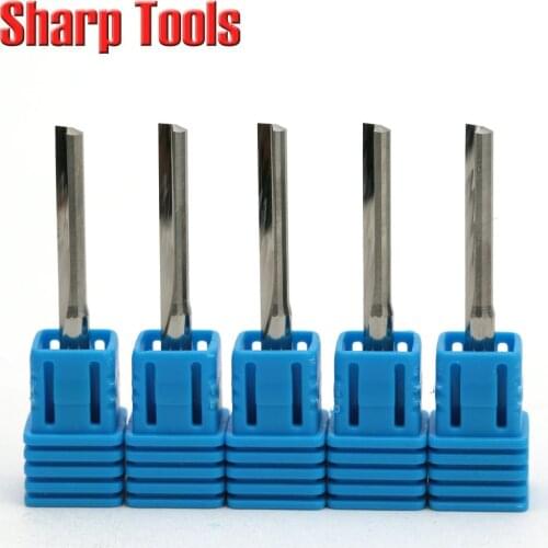 4x22MM One Flute Straight Bit Tungsten Carbide Milling Cutter CNC Router Tool 10pcs/set Good MDF Foam CNC Milling Cutter Tools