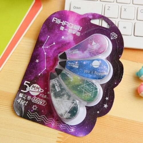 4 Pcs/set Novelty Star Sky Correction Correcting Tape Stationery Corrector Papeleria Student Gift School Supplies