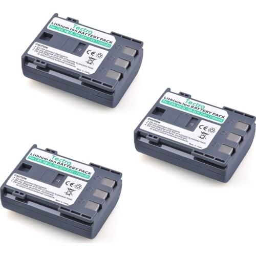 Tectra 3pcs/pack NB-2L/NB-2LH 7.4V/1100mAh Li-ion Camera Battery for CANON 350D 400D G7 G9 S30 S40 EOS Powershot
