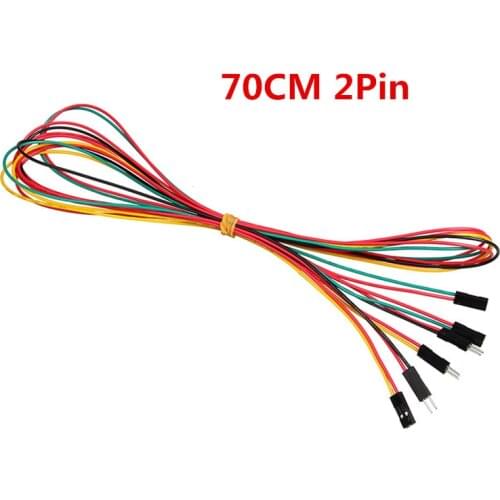70cm 2pin 20Pice/Set Breadboard Jumper Wires AWG24 M-M Male to Female F-F 2.54mm DuPont Cable Line for UNO R3 Kits