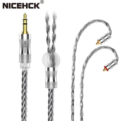 NICEHCK DarkJade 8 Strand Graphene Silver Plated OCC Earphone Cable Litz 3.5/2.5/4.4 MMCX/0.78mm 2Pin For CIEM NX7 MK3 KXXS A7