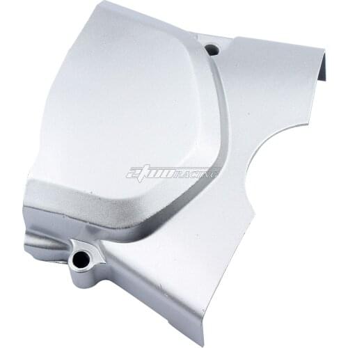Silver Engine Motor Chain Sprocket Side Cover Guard for 90cc 110cc 125cc Sunl Taotao Roketa Coolster Kazuma Meerkat 50cc Quad Di