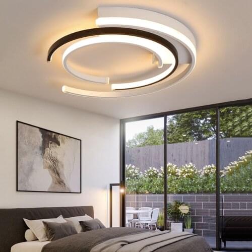 Modern Design Ceiling Lights Aluminum LED Chandeliers Lighting Living Room Bedroom Circle Ring Lighting Fixtures Luminaire