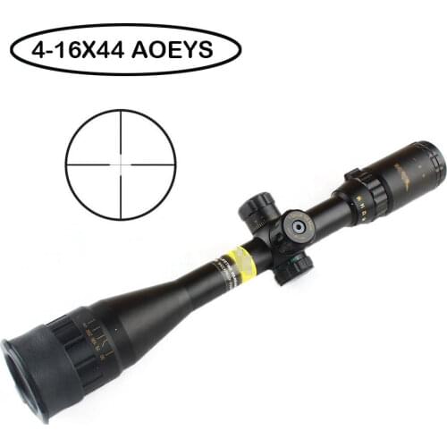 Tactical 4-16x44 AOE Adjustable Riflescope Telescope 25.4mm Tube 1/10Mil Click Value Rifle Scope for Sniper Airsoft Optic Sight