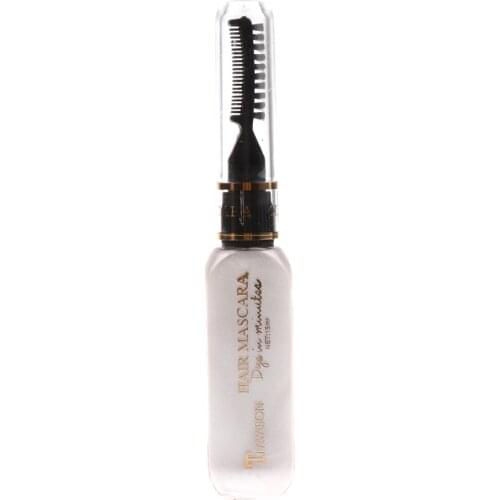 3 Color(Black+Gray+White) Hair Color Mascara Dyeing Tint Streak Chalks, Disposable and Temporary