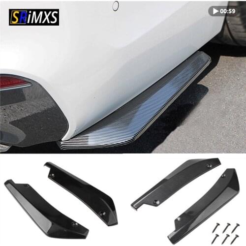 2Pcs Universal Car Rear Bumper Lip Spoiler Diffuser Splitter Scratch Protector Splitter Lip Bumper Deflector Spoiler 2020