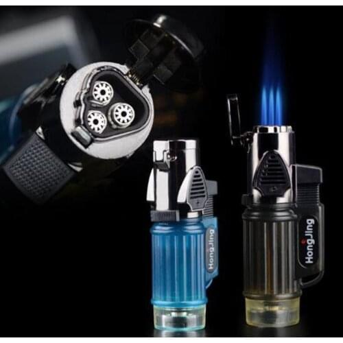 1300 C Windproof Torch Jet Turbo Gas Lighter Three Nozzles BBQ Ignition Inflatable Butane Spray Gun Cigar Cigarettes Lighters