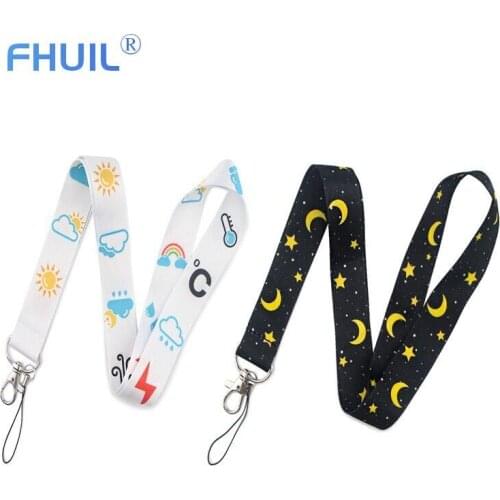 Weather Key Lanyard For Keys ID Card Gym USB Badge Holder Hang Rope Mobile Phone Lanyard Neck Strap With Key Ring