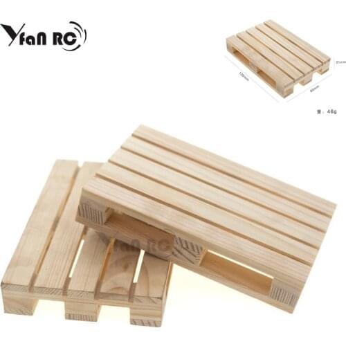 Yfan rc 1 pcs 1/10 simulation model climbing scene props scx10 D90 trx4 small pallet forklift wood model upgrade accessories