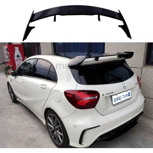For Mercedes Benz A Class W176 A160 A180 A200 A250 A45 AMG 5-door Hatchback 2013-2018 ABS Plastic Rear Spoiler Wing Trunk Cover