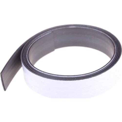 1m*10mm*1.5mm Flexible Magnet Diy Craft Tape Rubber Self Adhesive Magnet Strip Rubber For Shop Office Home School File Magnet