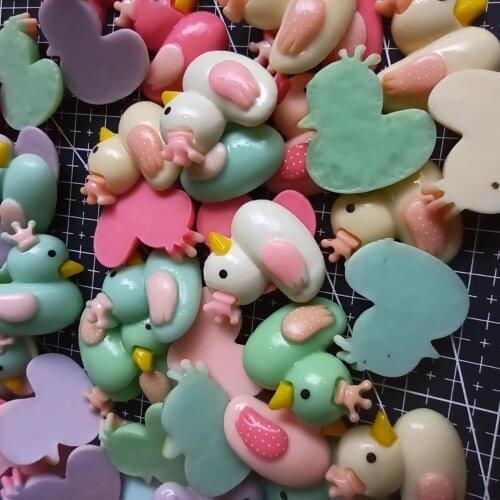1pcs/lot Resin flat back duck 26mm Ornaments Micro landscape Ornaments Creative Home Gardening Decorations